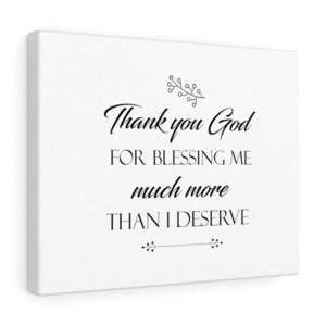 Scripture Sign  Thank You God For Blessing Me Bible Verse Canvas Christian Wall